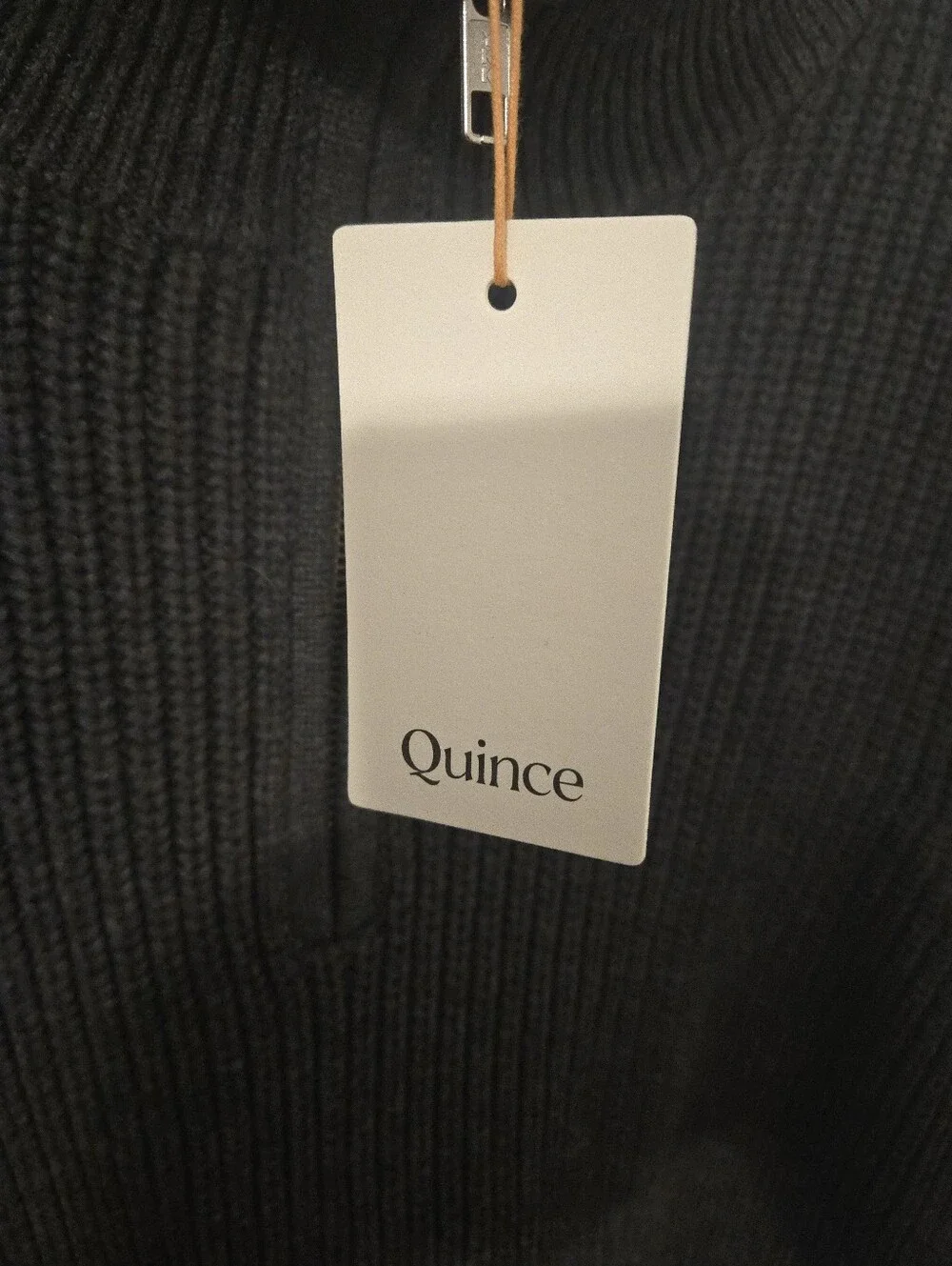 NWT Quince Turtleneck Sweater 100% Organic Cotton Mens Medium Dark Gray